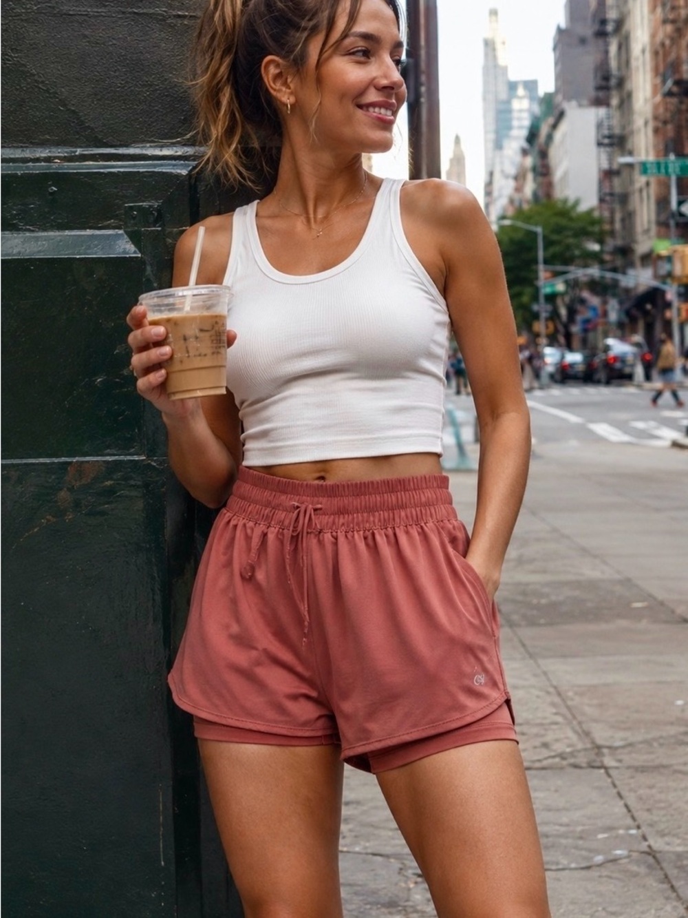 Women's Rust 2-in-1 Run Shorts NWT - Size S